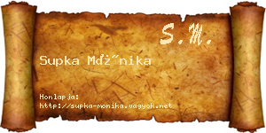 Supka Mónika névjegykártya
