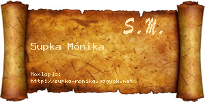 Supka Mónika névjegykártya
