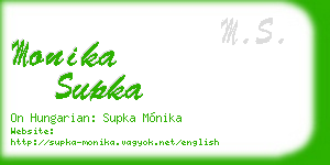 monika supka business card